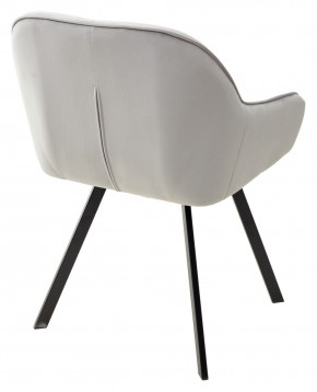 Стул GALE 360 град. поворот. BLUVEL-03 LIGHT GREY, велюр/ черный каркас, М-City в Южноуральске - yuzhnouralsk.ok-mebel.com | фото 4