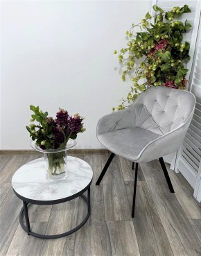 Стул GALE 360 град. поворот. BLUVEL-03 LIGHT GREY, велюр/ черный каркас, М-City в Южноуральске - yuzhnouralsk.ok-mebel.com | фото 6