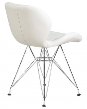 Стул обеденный DOBRIN BUTTERFLY CHROME, ножки хром, цвет белый в Южноуральске - yuzhnouralsk.ok-mebel.com | фото 4