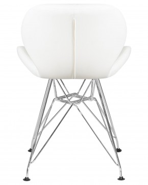 Стул обеденный DOBRIN BUTTERFLY CHROME, ножки хром, цвет белый в Южноуральске - yuzhnouralsk.ok-mebel.com | фото 5