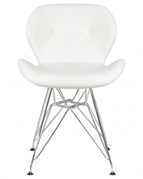 Стул обеденный DOBRIN BUTTERFLY CHROME, ножки хром, цвет белый в Южноуральске - yuzhnouralsk.ok-mebel.com | фото 6