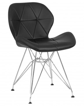 Стул обеденный DOBRIN BUTTERFLY CHROME, ножки хром, цвет чёрный в Южноуральске - yuzhnouralsk.ok-mebel.com | фото