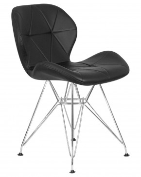 Стул обеденный DOBRIN BUTTERFLY CHROME, ножки хром, цвет чёрный в Южноуральске - yuzhnouralsk.ok-mebel.com | фото 2