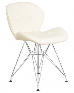 Стул обеденный DOBRIN BUTTERFLY CHROME, ножки хром, цвет кремовый в Южноуральске - yuzhnouralsk.ok-mebel.com | фото 2