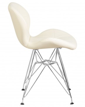 Стул обеденный DOBRIN BUTTERFLY CHROME, ножки хром, цвет кремовый в Южноуральске - yuzhnouralsk.ok-mebel.com | фото 3