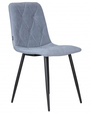 Стул обеденный DOBRIN CHILLY ROMBO, Серо-голубой Simple 26, основание черное в Южноуральске - yuzhnouralsk.ok-mebel.com | фото 2