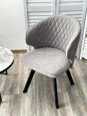 Стул SKAT 360 град. поворот. B22 Серый, велюр / черный каркас, М-City в Южноуральске - yuzhnouralsk.ok-mebel.com | фото 3
