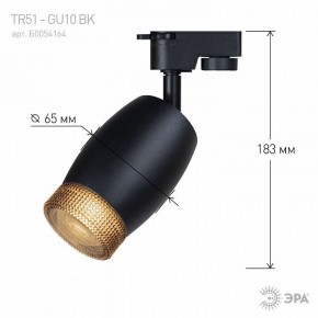 Светильник на штанге Эра  TR51 - GU10 BK в Южноуральске - yuzhnouralsk.ok-mebel.com | фото 4