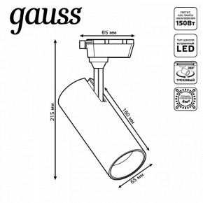 Светильник на штанге Gauss Track Light TR062 в Южноуральске - yuzhnouralsk.ok-mebel.com | фото 5
