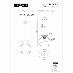 Светильник на штанге iLamp Mono P6079-1 BK+WH в Южноуральске - yuzhnouralsk.ok-mebel.com | фото 3