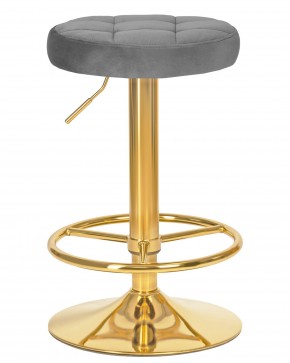 Табурет барный DOBRIN BRUNO GOLD, серый велюр (MJ9-75) в Южноуральске - yuzhnouralsk.ok-mebel.com | фото