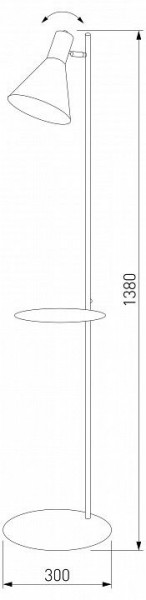 Торшер с полкой TK Lighting Jump 5864 Jump в Южноуральске - yuzhnouralsk.ok-mebel.com | фото 2