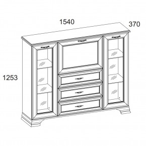 Тумба 2V1D3S, TIFFANY, цвет вудлайн кремовый в Южноуральске - yuzhnouralsk.ok-mebel.com | фото 2