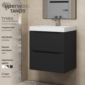 Тумба под раковину Uperwood Tanos 50 см, подвесная, черная матовая в Южноуральске - yuzhnouralsk.ok-mebel.com | фото 4