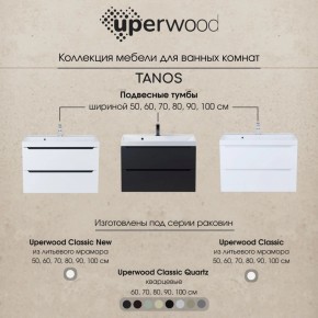 Тумба под раковину Uperwood Tanos 70 см, подвесная, белая/графит в Южноуральске - yuzhnouralsk.ok-mebel.com | фото 10