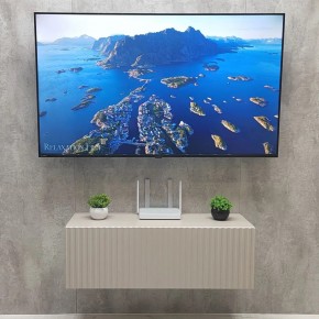 Тумба подвесная под ТВ LINES MTV3-MA 900 Бежевый (Леда-М 10.1.5) в Южноуральске - yuzhnouralsk.ok-mebel.com | фото 3