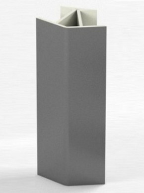 Угловое соединение для цоколя 135 гр. h100 мм (Алюминий, Белый, Черный, Сонома) в Южноуральске - yuzhnouralsk.ok-mebel.com | фото 1