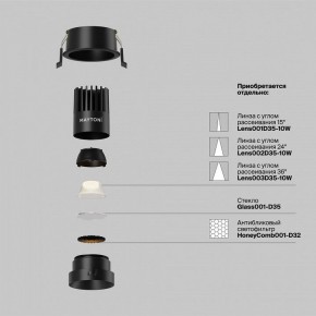 Встраиваемый светильник Maytoni Dip DL115-10W-2.7K-B в Южноуральске - yuzhnouralsk.ok-mebel.com | фото 3