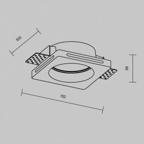 Встраиваемый светильник Maytoni Gyps Modern DL002-GU10-01-W в Южноуральске - yuzhnouralsk.ok-mebel.com | фото 7