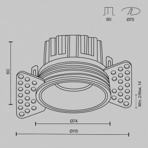 Встраиваемый светильник Maytoni Round DL058-12W2.7K-TRS-W в Южноуральске - yuzhnouralsk.ok-mebel.com | фото 8