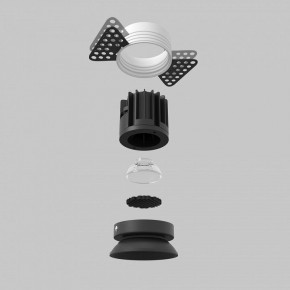 Встраиваемый светильник Maytoni Round DL058-7W2.7K-TRS-B в Южноуральске - yuzhnouralsk.ok-mebel.com | фото 5