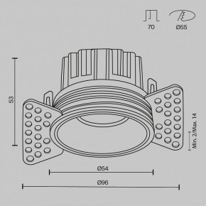 Встраиваемый светильник Maytoni Round DL058-7W2.7K-TRS-W в Южноуральске - yuzhnouralsk.ok-mebel.com | фото 9