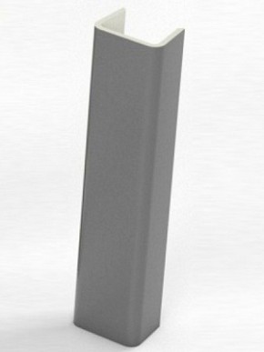 Торцевая заглушка  для цоколя h100 мм (Алюминий, Белый, Черный, Сонома) в Южноуральске - yuzhnouralsk.ok-mebel.com | фото