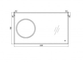 Зеркало Eclipse 120 black с подсветкой Sansa (SE1033Z) в Южноуральске - yuzhnouralsk.ok-mebel.com | фото 8